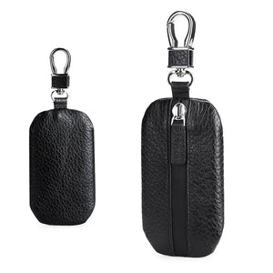 Leather Car Key Cases Men Wallets Key Holder Housekeeper Covers Zipper Bag