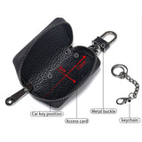 Leather Car Key Holder Wallets Men Women Zipper Key Case Bag