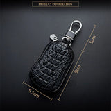 Vintage Leather Animal Prints Car Key Pouch Holder Zipper Cover