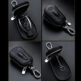 Vintage Leather Animal Prints Car Key Pouch Holder Zipper Cover