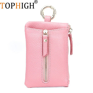 Leather Car Key Wallets Men Holder Housekeeper Keys Organizer Women Keychain