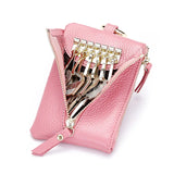 Leather Car Key Wallets Men Holder Housekeeper Keys Organizer Women Keychain