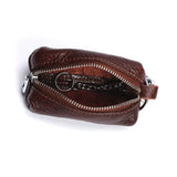 Leather Car Key Wallets Men Key Holder Housekeeper Keychains Zipper Key Case