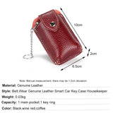Men's Leather Car Key Wallet Key Holder Organizer Key Case Bag