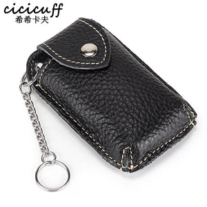 Men's Leather Car Key Wallet Key Holder Organizer Key Case Bag