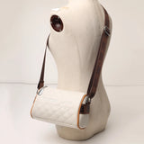 Leather Casual Crossbody Bag Barrel Shaped Evening Bags Print Wide Strap