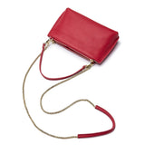 Leather Chains CrossBody Bag Women Cow Leather Handbag