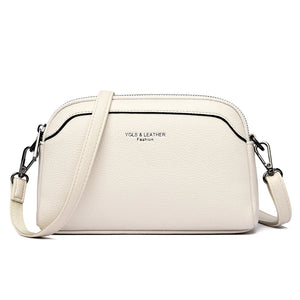 Shell Cow Leather Crossbody Bag for Women