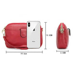 Casual Leather Cross Body Bag for Women Solid Shoulder Messenger Clutch
