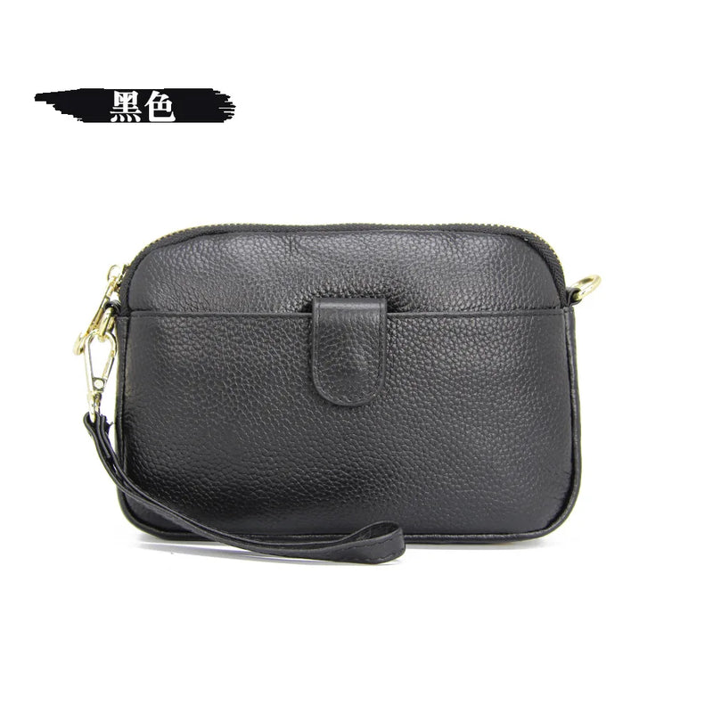 Casual Leather Cross Body Bag for Women Solid Shoulder Messenger Clutch