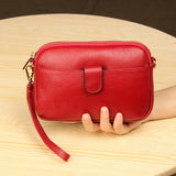 Casual Leather Cross Body Bag for Women Solid Shoulder Messenger Clutch