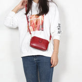 Casual Leather Cross Body Bag for Women Solid Shoulder Messenger Clutch