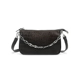 Crocodile Pattern Leather Crossbody Bag for Women