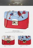 Embroidered Leather Women's Crossbody Bag