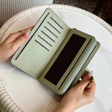Leather Wallet Money Bag Cell Phone Pocket Ladies Purse