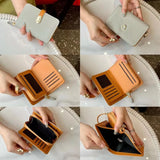 Women's Leather Wallet Money Bag Cell Phone Pocket Purse