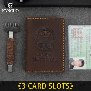 Leather Driver Holder Car Auto Documents Driving Wallet Photo Holder Cover