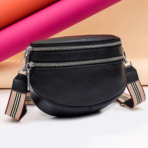 Designer Cowhide Leather Messenger Bag for Women