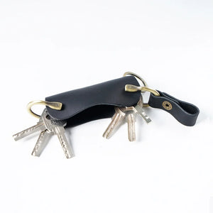 Leather Key Bag Keychain Large Capacity Key Wallet
