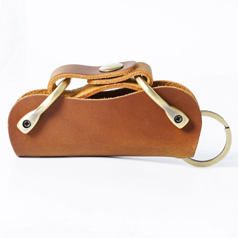 Leather Key Bag Men Women Keychain Large Capacity Key Wallet Cowhide Key Case