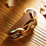 Leather Key Bag Keychain Large Capacity Key Wallet