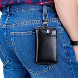 Leather Key Chain Key Holder Zipper Wallet Pouch Purse