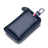 Leather Key Chain Key Holder Zipper Wallet Pouch Purse