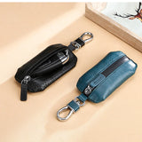 Women Leather Key Holder Case Zipper Waterproof Keys Wallet