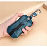 Women Leather Key Holder Case Zipper Waterproof Keys Wallet