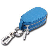 Double Zipper Leather Key Holder Car Key Wallet