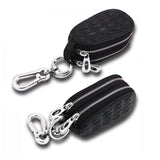 Double Zipper Leather Key Holder Car Key Wallet