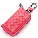 Leather Key Holder Knitting Key Wallets Men Women Organizer Zipper Key Case