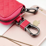 Leather Key Holder Knitting Key Wallets Men Women Organizer Zipper Key Case