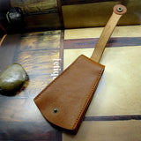 Leather Key Holder Large Capacity Key Organizer Pulling-Out Key Bag
