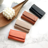 Leather Key Holder Wallet Money Clips 2-in-1 Mini Zipper Key Case