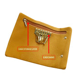 Leather Key Holder Wallet Money Clips 2-in-1 Mini Zipper Key Case