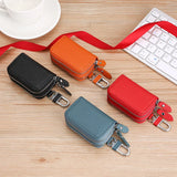 Leather Key Wallet Keychain Zipper Men Car Key Holder Case Housekeeper Pouch Bag