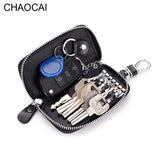 Leather Key Wallet Men Car Key Bag Function Key Case Ladies Housekeeper