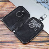 Men's Leather Key Wallet Keychain Holder Zipper Car Key Case