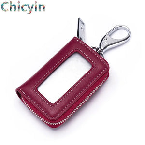 Leather Key Wallet Men Women Car Key Bag Key Case Ladies Key Holders