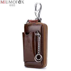 Men's Leather Key Wallet Car Key Holder Pouch Bag Case