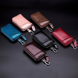 Leather Key Wallet Keychain Zipper Car Key Case