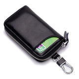 Leather Key Wallet Keychain Zipper Car Key Case