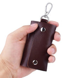 Leather Key Wallets Keychain Case Bag Men Car Key Holder Women Housekeeper