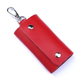 Leather Key Wallets Keychain Case Bag Women Men Key Holder Organizer Cover