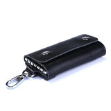 Leather Key Wallets Keychain Case Bag Women Men Key Holder Organizer Cover