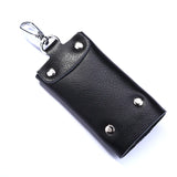Leather Key Wallets Keychain Case Bag Women Men Key Holder Organizer Cover