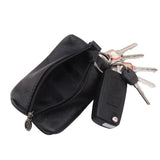 Leather Key Wallets for Men Women Zipper Key Case Bag