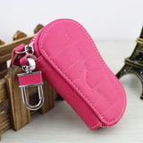 Leather Keychain Holder Organizer Wallet Car Key Pouch