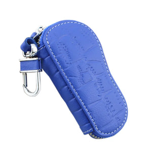 Leather Keychain Holder Organizer Wallet Car Key Pouch